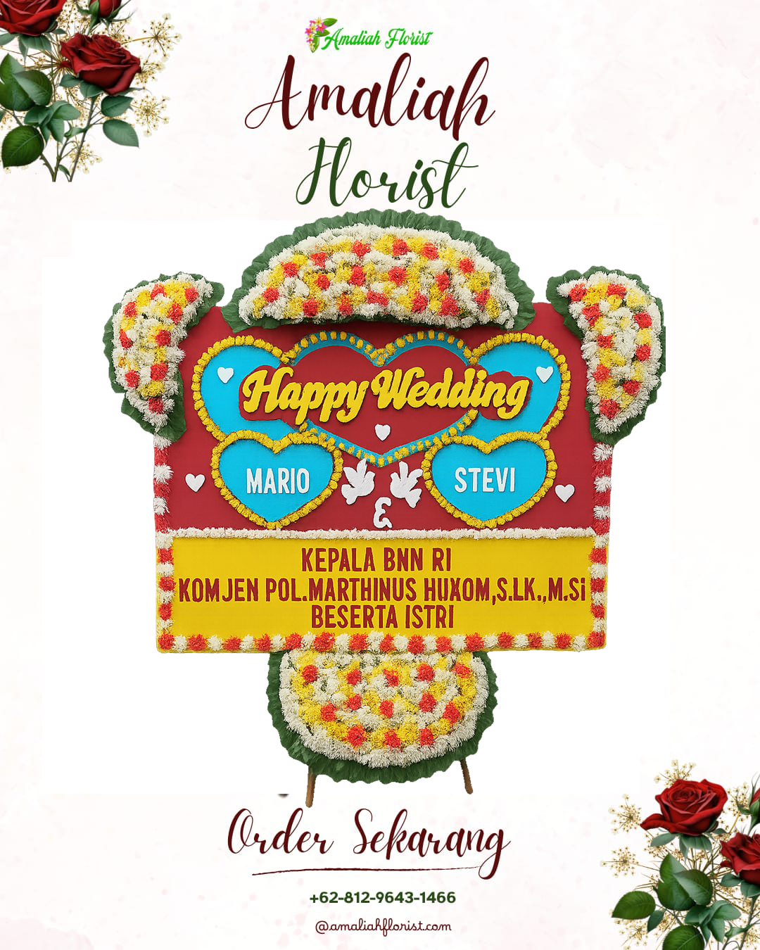 Papan Bunga Pernikahan Rakit